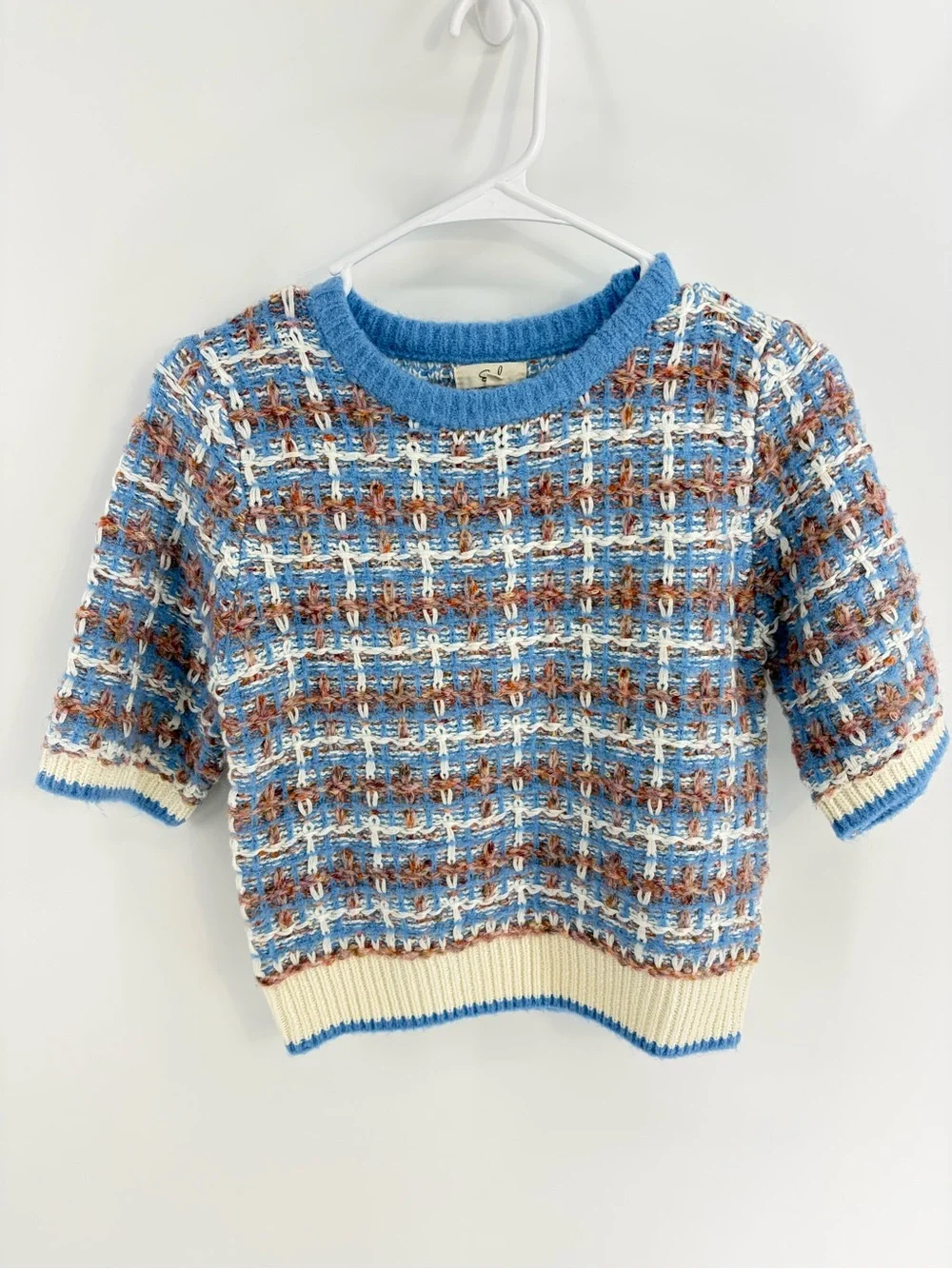 Easel Wool Blend Cropped Sweater - Small